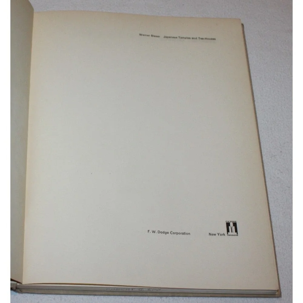 Japanese Temples and Tea-House by Werner Blaser HB 1956